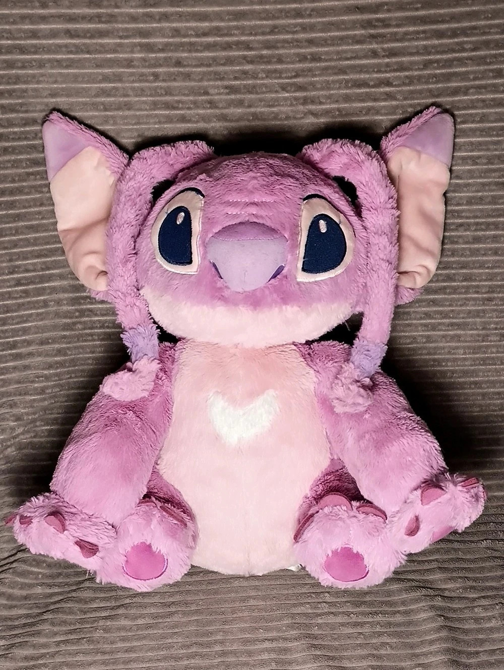 Disney Store Angel Plush Pink Stitch Girlfriend Purple Stuffed Animal